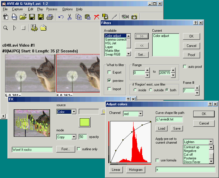 Screenshot for AVIedit 3.39